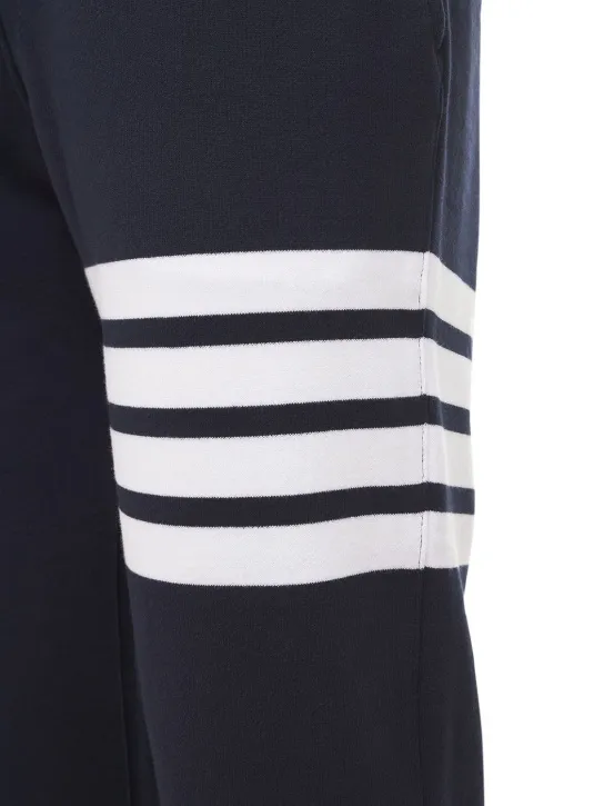 Thom Browne   Intarsia stripes cotton sweatpants 