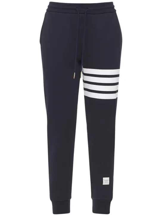 Thom Browne   Intarsia stripes cotton sweatpants 