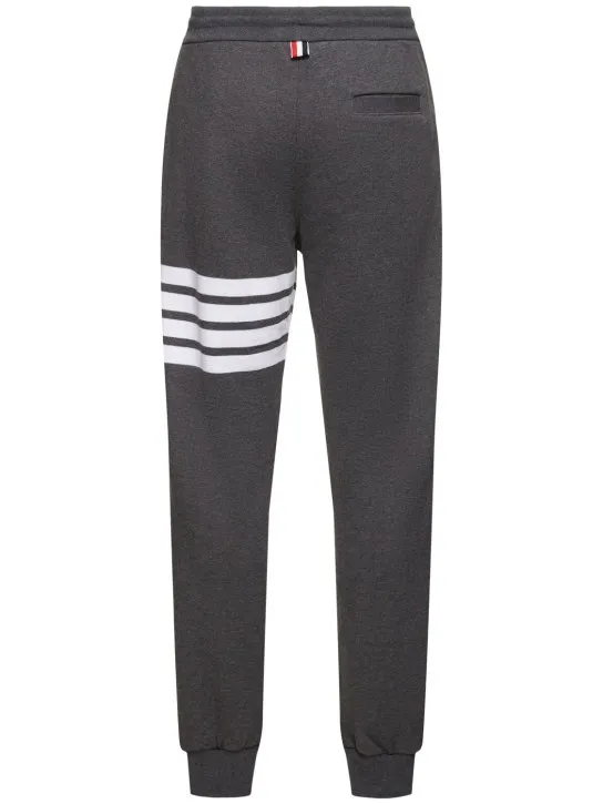 Thom Browne   Intarsia stripes cotton sweatpants 