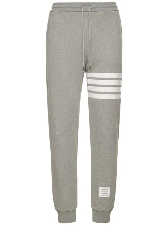 Thom Browne   Intarsia stripes cotton sweatpants 