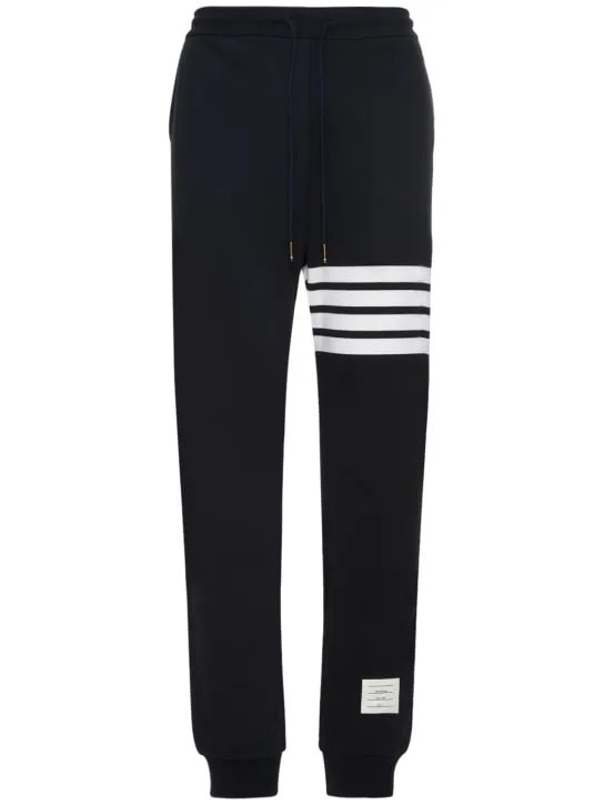 Thom Browne   Intarsia stripes cotton sweatpants 