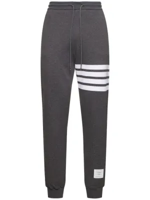 Thom Browne   Intarsia stripes cotton sweatpants 