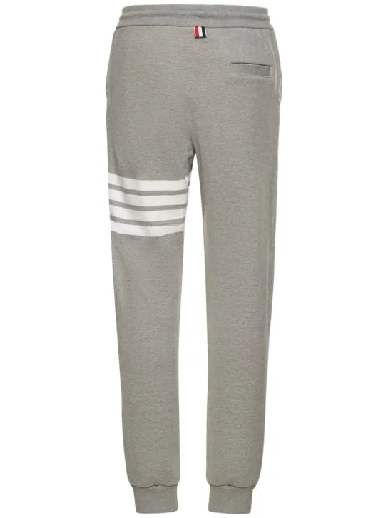 Thom Browne   Intarsia stripes cotton sweatpants 