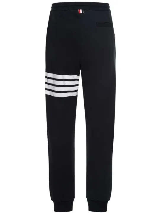 Thom Browne   Intarsia stripes cotton sweatpants 