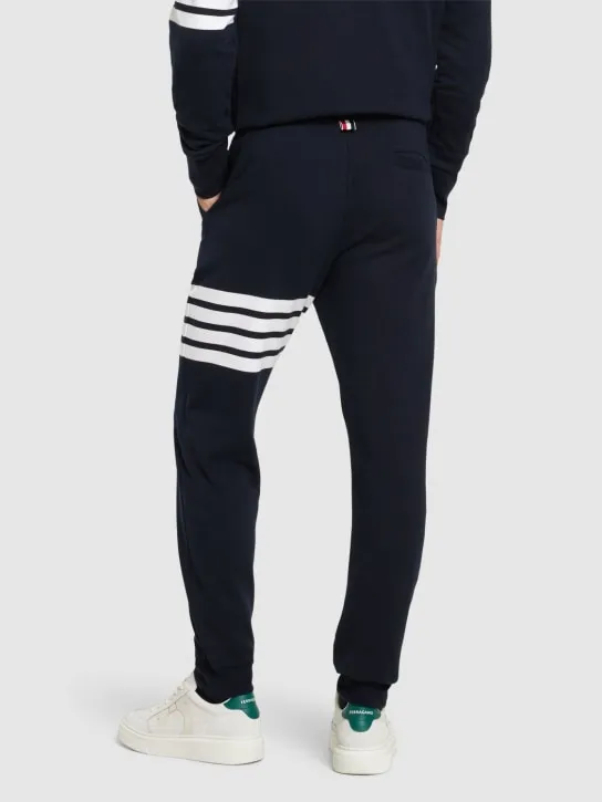 Thom Browne   Intarsia stripes cotton sweatpants 