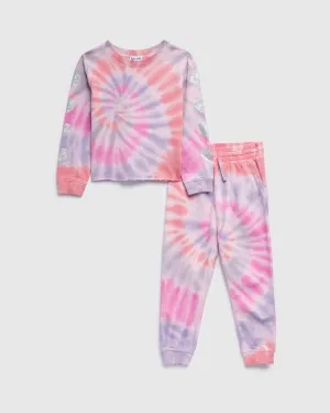 Toddler Girls Rainbow Foil Sweatshirt Set