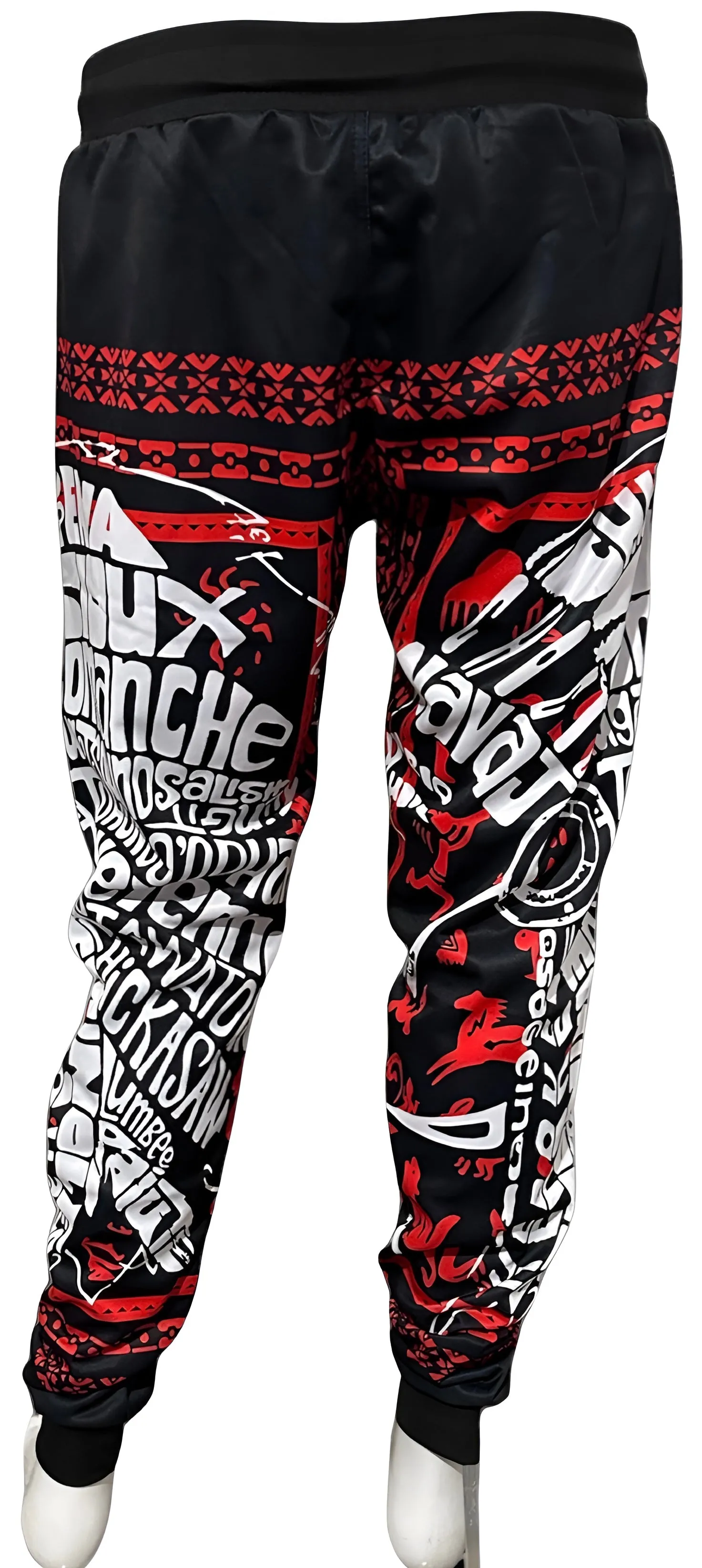 ^TRIBE VIBES^ (RED-BLACK-WHITE) JOGGER SWEATPANTS