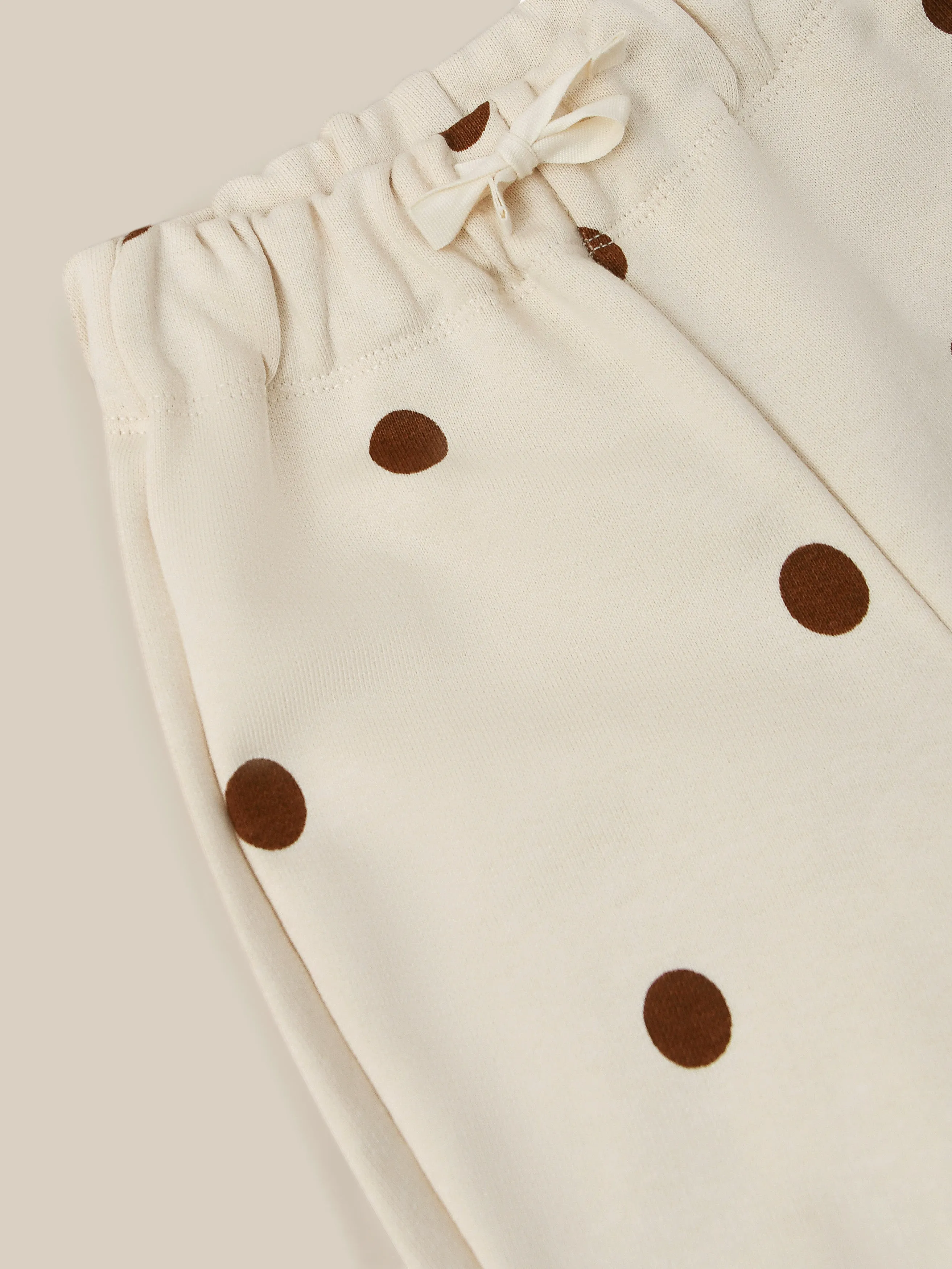 Undyed Cotton Dots Sweatpants