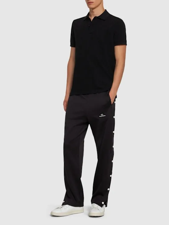 Valentino   Logo cotton blend jersey sweatpants 