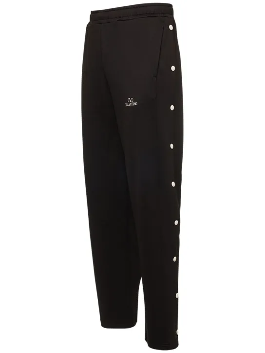 Valentino   Logo cotton blend jersey sweatpants 