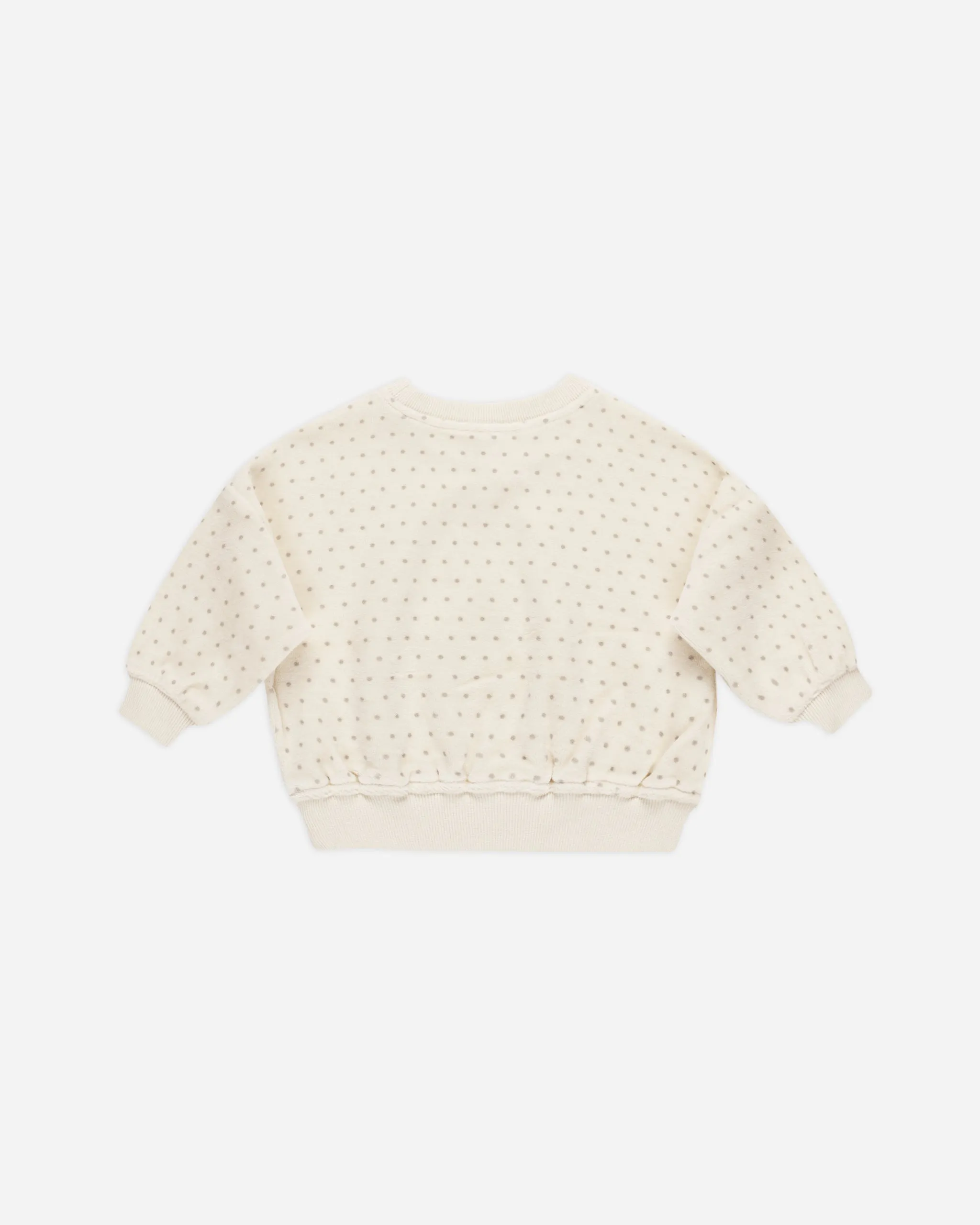 Velour Relaxed Sweatshirt || Polka Dot