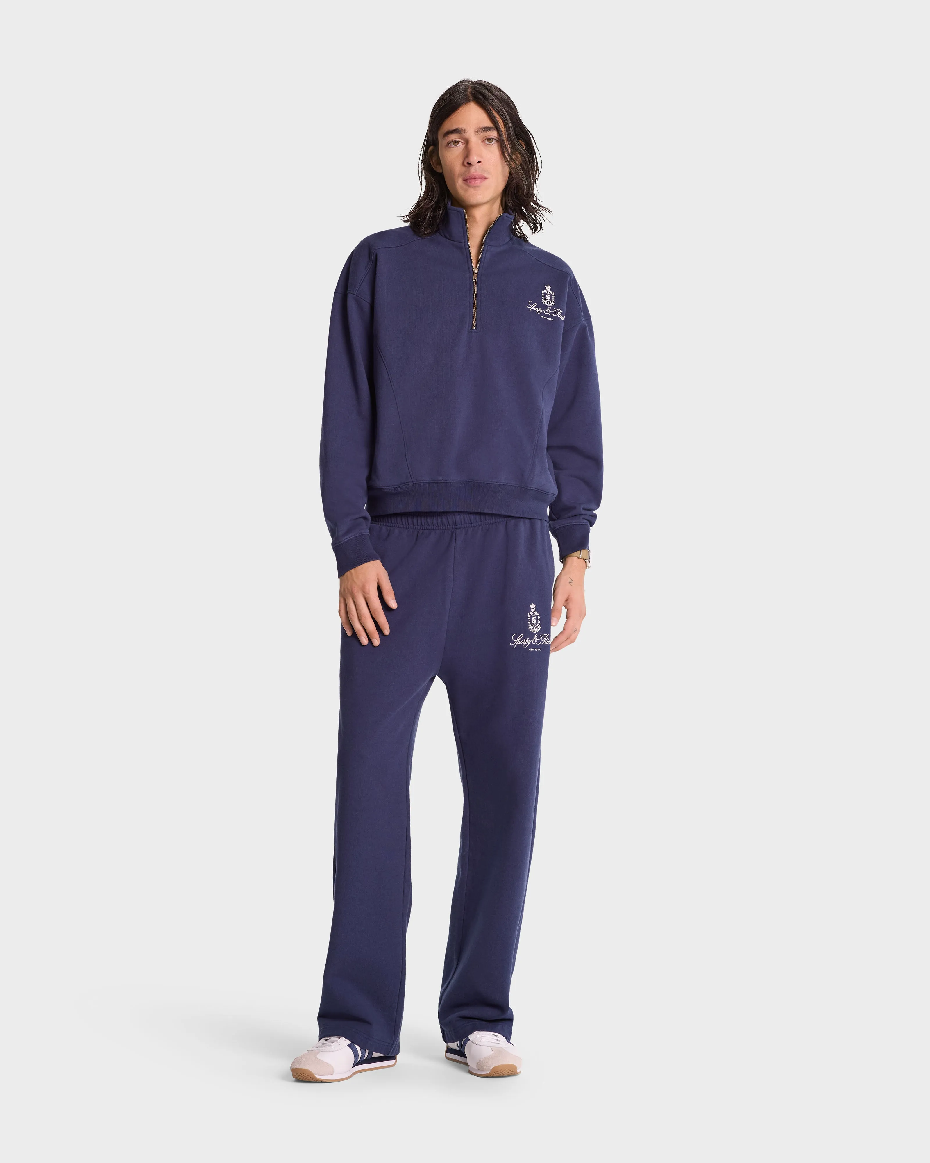 Vendome Straight Leg Sweatpant - Navy/White