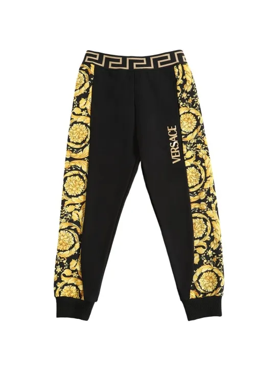 Versace   Barocco print cotton sweatpants 