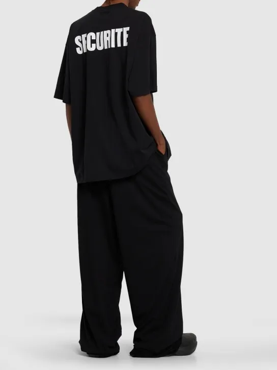 VETEMENTS   Logo cotton jersey wide sweatpants 