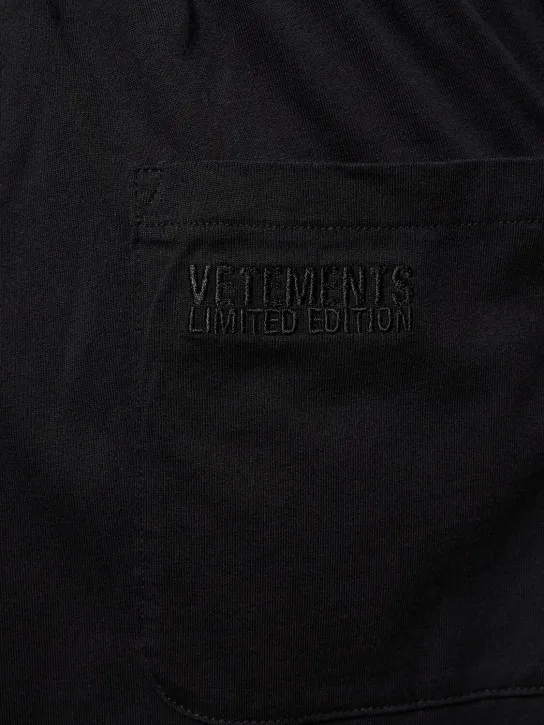 VETEMENTS   Logo cotton jersey wide sweatpants 