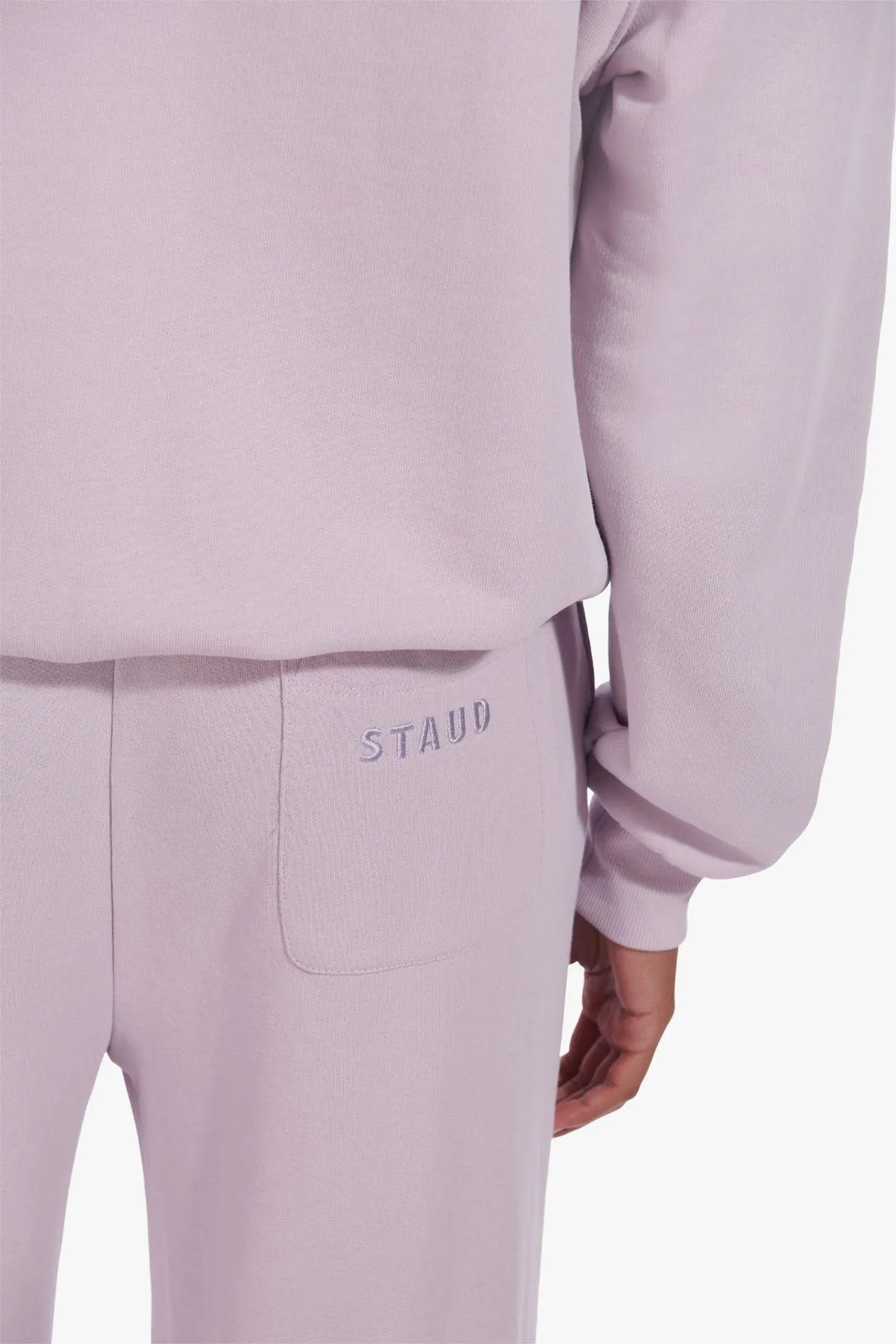 WIDE LEG CROPPED SWEATPANTS | LAVENDER