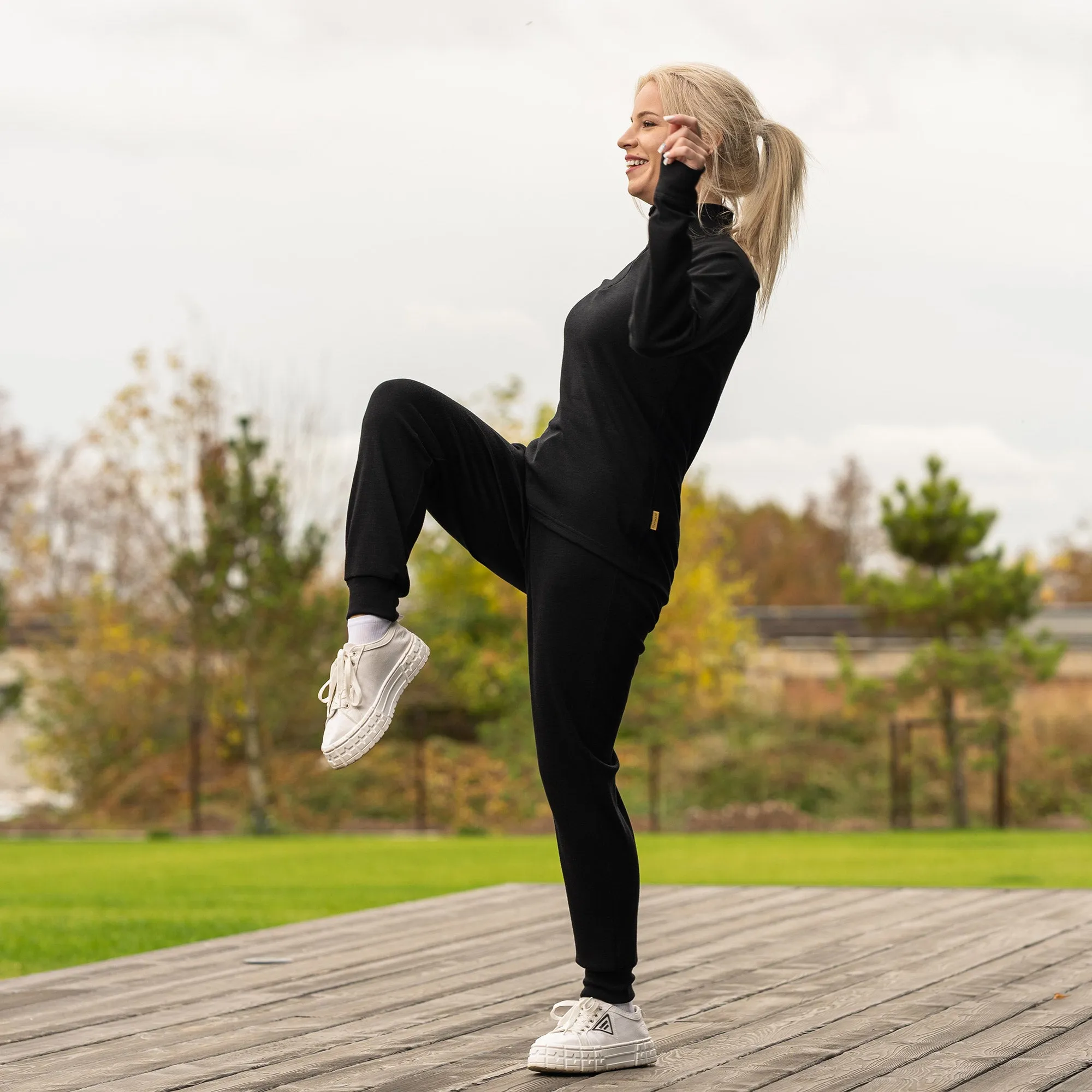 Women's 250 Merino Sweatpants Black