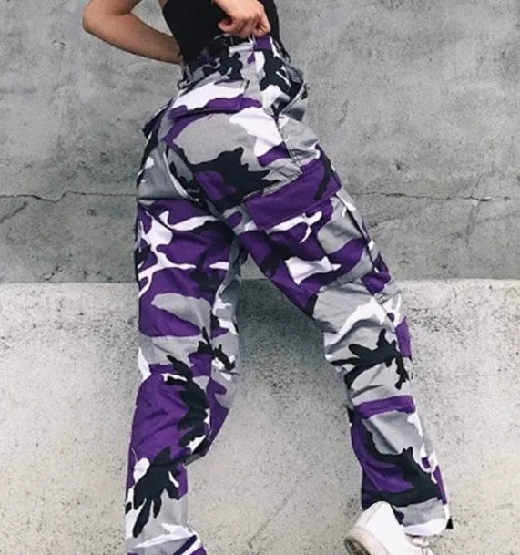 Women's Camouflage Print Cargo Sweatpants (9 colors)